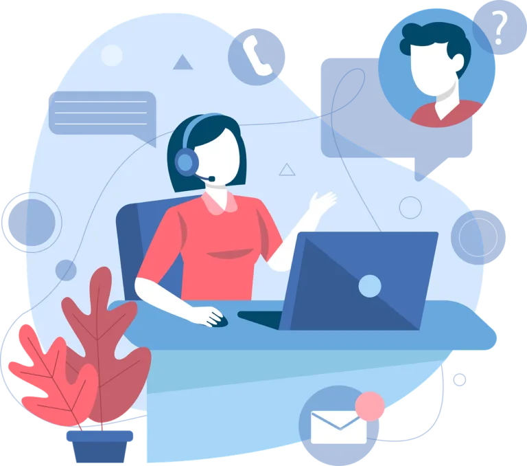 Free call center customer service business solutions vector